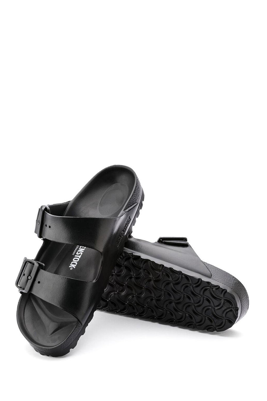 Birkenstock Women's Black Double Buckle Arizona Eva Flat Slippers