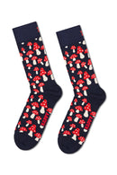 Happy Socks Erkek Lacivert Desenli Pamuk Çorap | Derimod