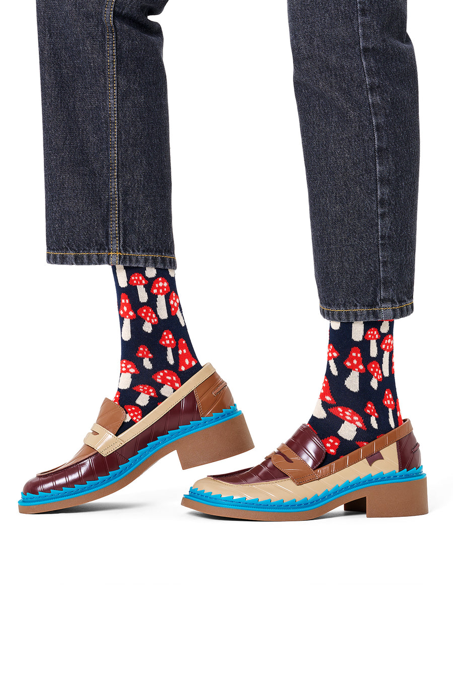 Happy Socks Erkek Lacivert Desenli Pamuk Çorap
