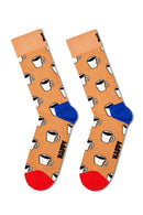 Happy Socks Erkek Beyaz Desenli Pamuklu Çorap | Derimod