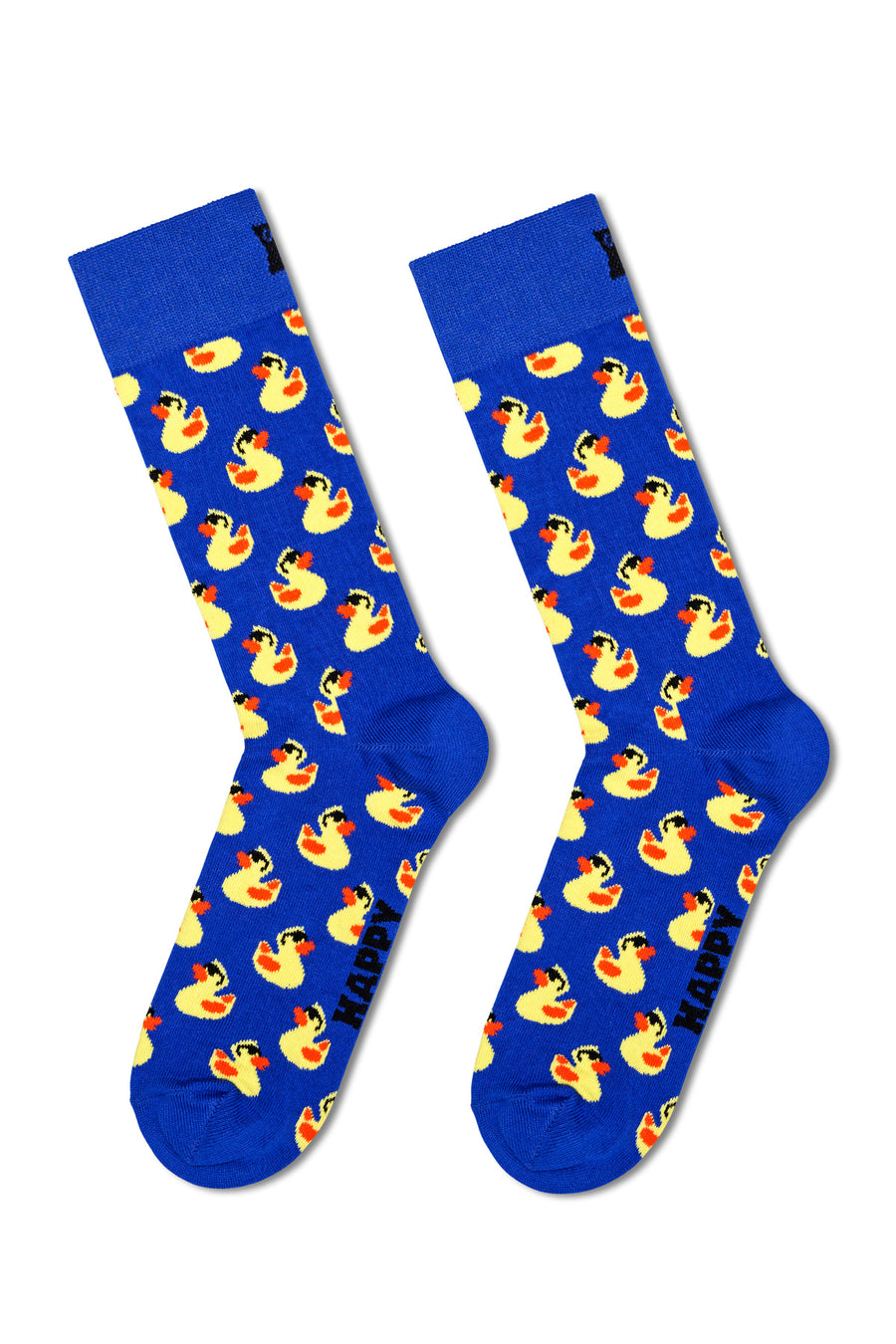 Happy Socks Erkek Mavi Ördek Desenli Pamuklu Çorap P001826 | Derimod