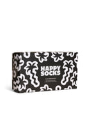 Happy Socks Erkek Siyah Desenli 3’lü Pamuklu Çorap Seti | Derimod