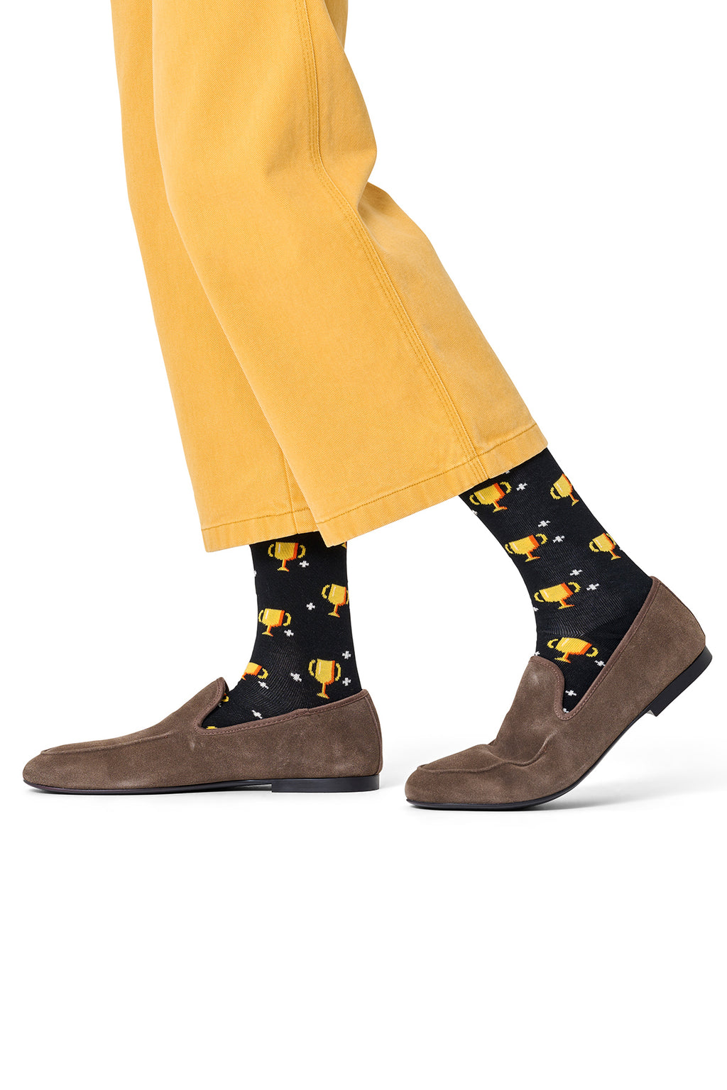 Happy Socks Erkek Siyah Kupa Desenli Pamuklu Çorap