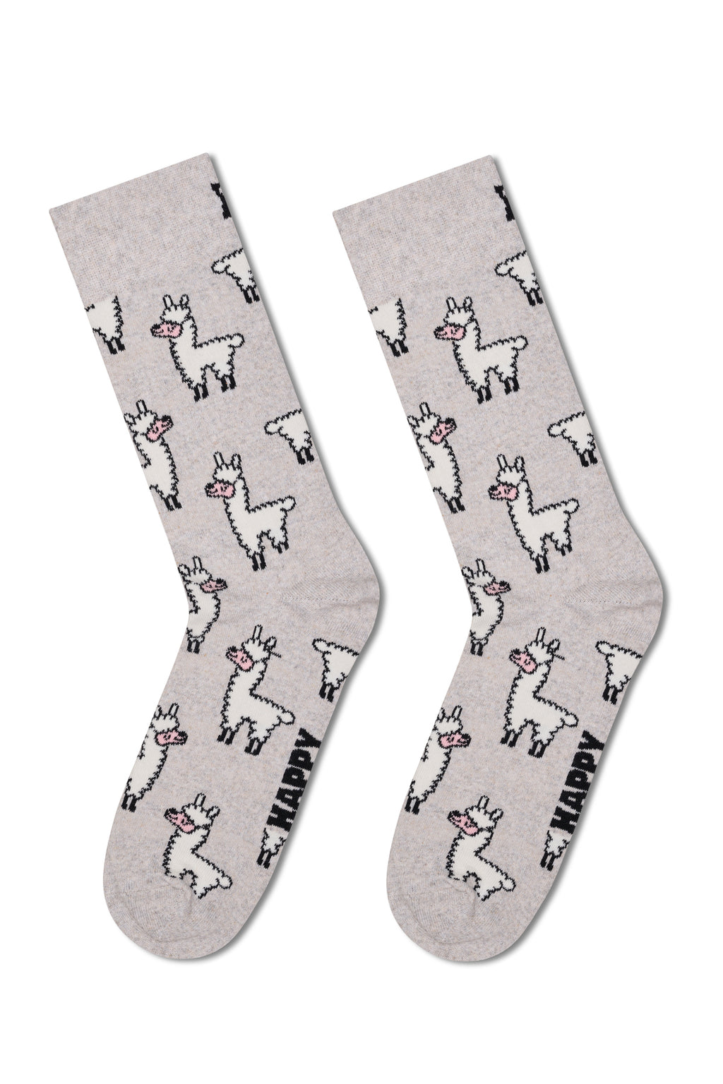 Happy Socks Erkek Gri Desenli Pamuklu Çorap
