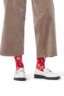 Happy Socks Kadın Kırmızı Desenli Pamuklu Çorap | Derimod