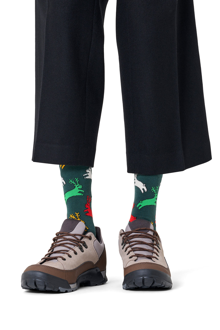 Happy Socks Erkek Yeşil Desenli Pamuklu Çorap