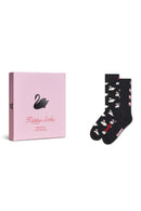 Happy Socks Kadın Siyah Desenli Pamuklu Çorap | Derimod