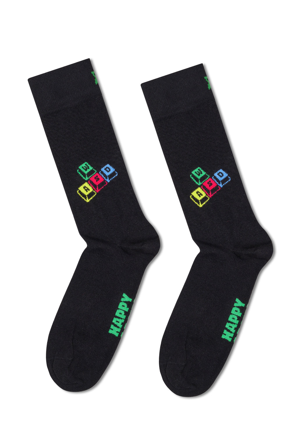 Happy Socks Erkek Siyah Oyuncu Temalı Pamuklu 4’lü Çorap Seti