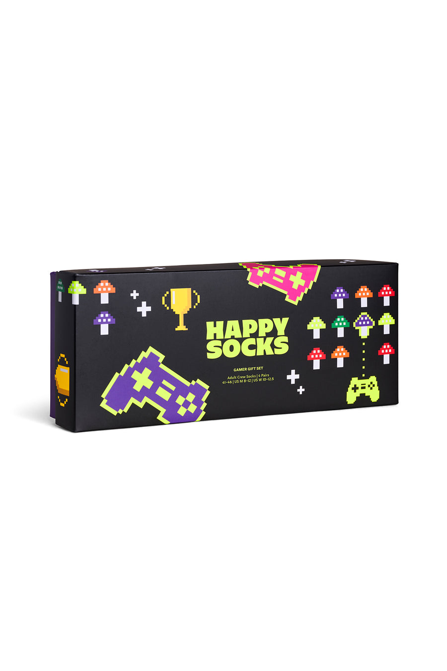 Happy Socks Erkek Siyah Oyuncu Temalı Pamuklu 4’lü Çorap Seti