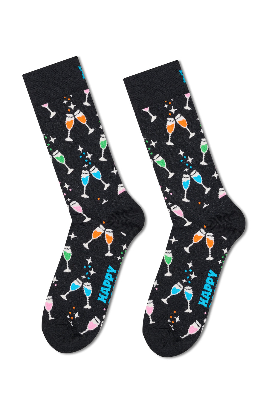 Happy Socks Erkek Siyah Kutlama Desenli 3’lü Pamuklu Çorap Seti