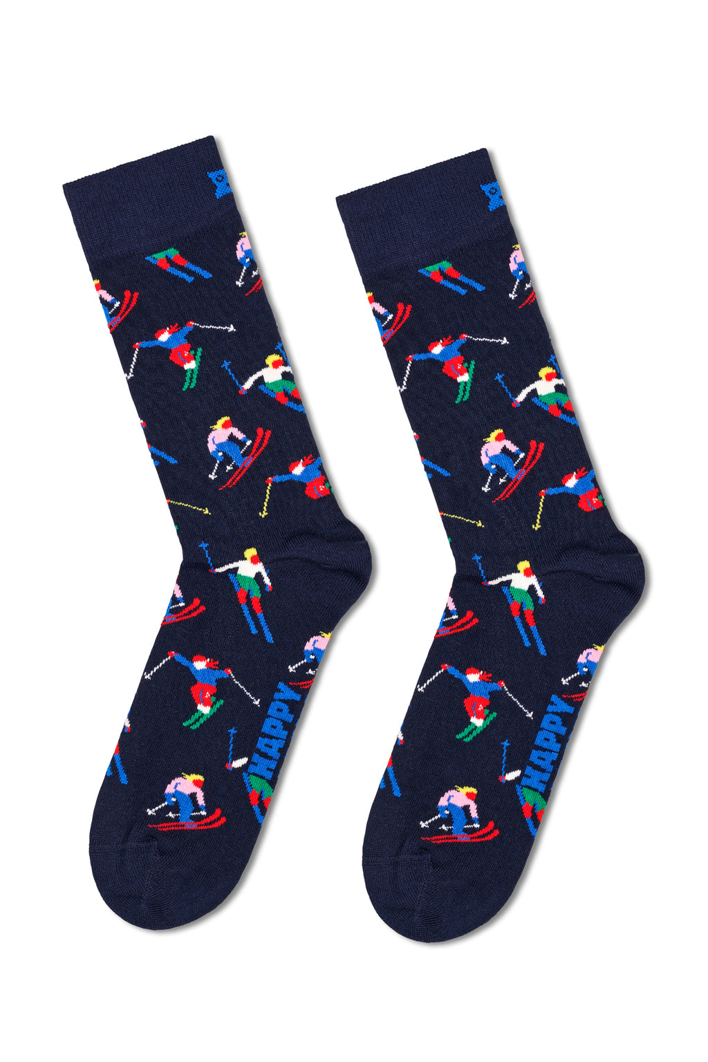 Happy Socks Erkek Çok Renkli Kış Temalı Pamuklu 2’li Çorap Seti