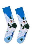 Happy Socks Erkek Çok Renkli Kış Temalı Pamuklu 2’li Çorap Seti | Derimod