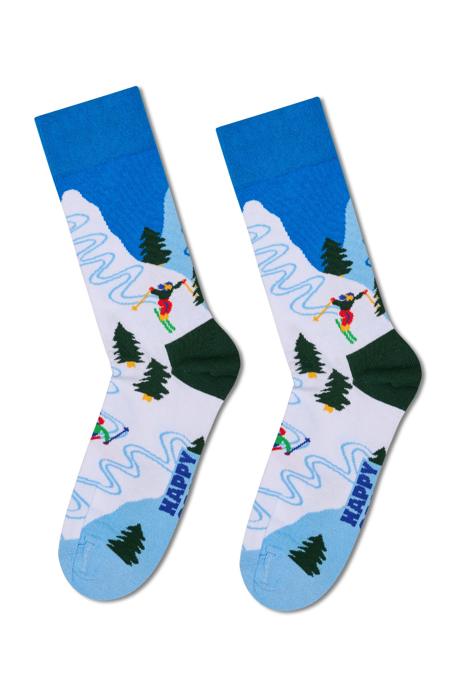 Happy Socks Erkek Çok Renkli Kış Temalı Pamuklu 2’li Çorap Seti