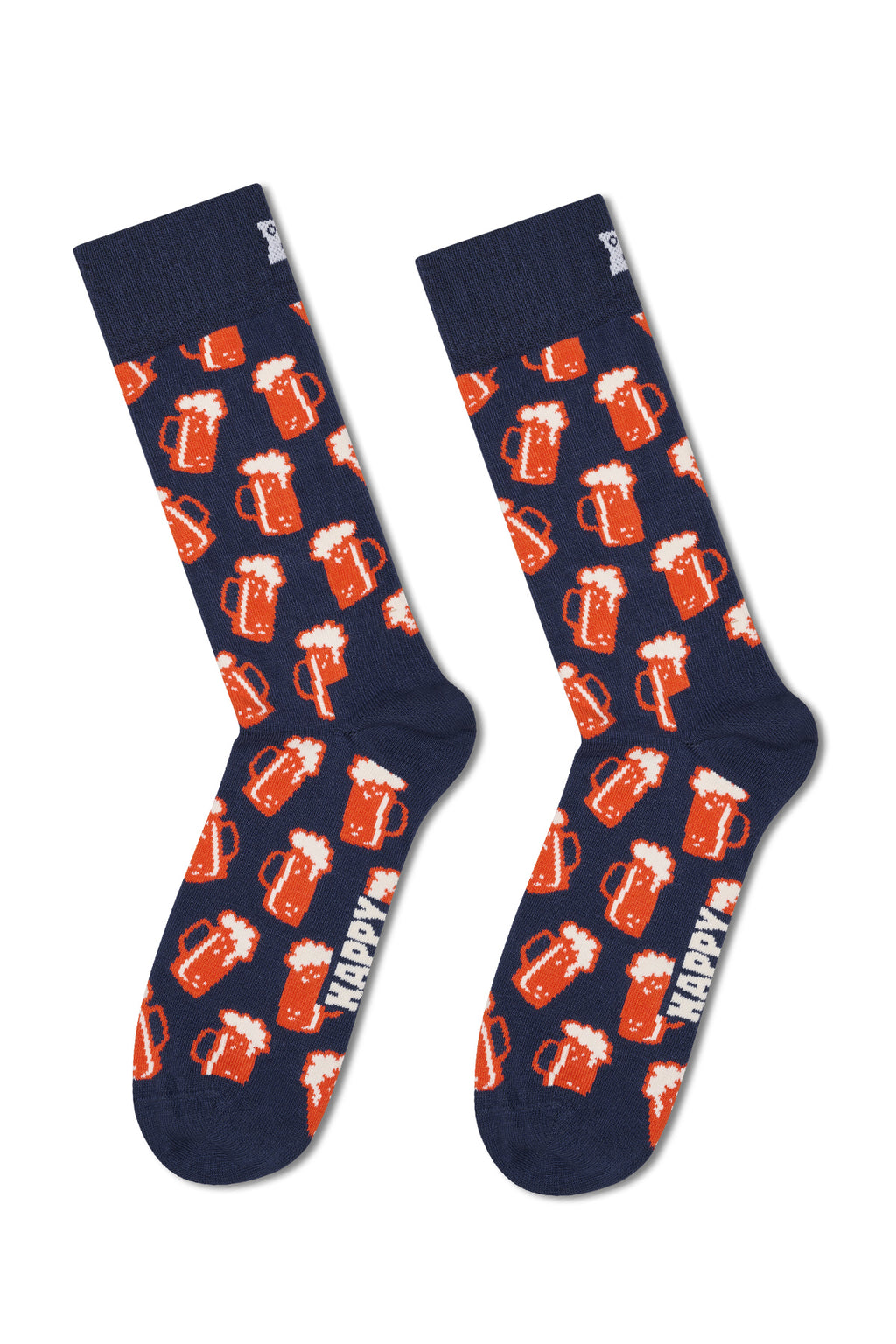 Happy Socks Erkek Lacivert Desenli Pamuklu Çorap