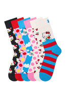 Happy Socks Woman Multicolor Hello Kitty Themed 6-Pack Sock Set | Derimod
