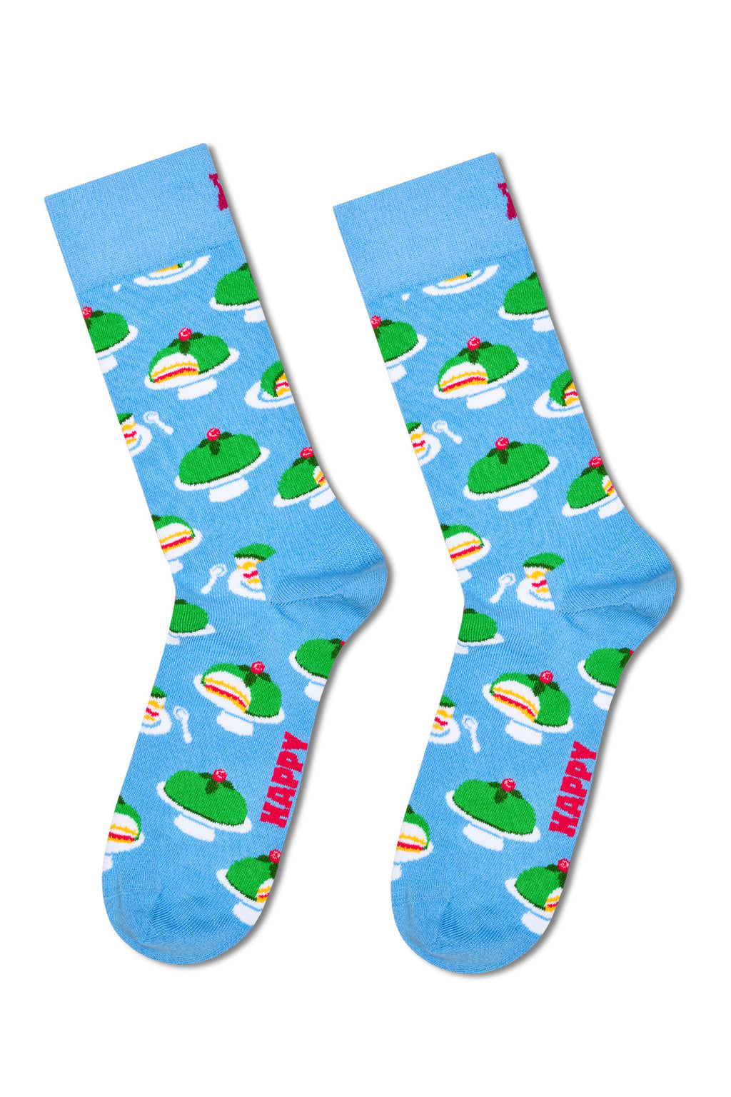Happy Socks Erkek Mavi Desenli Pamuklu Çorap