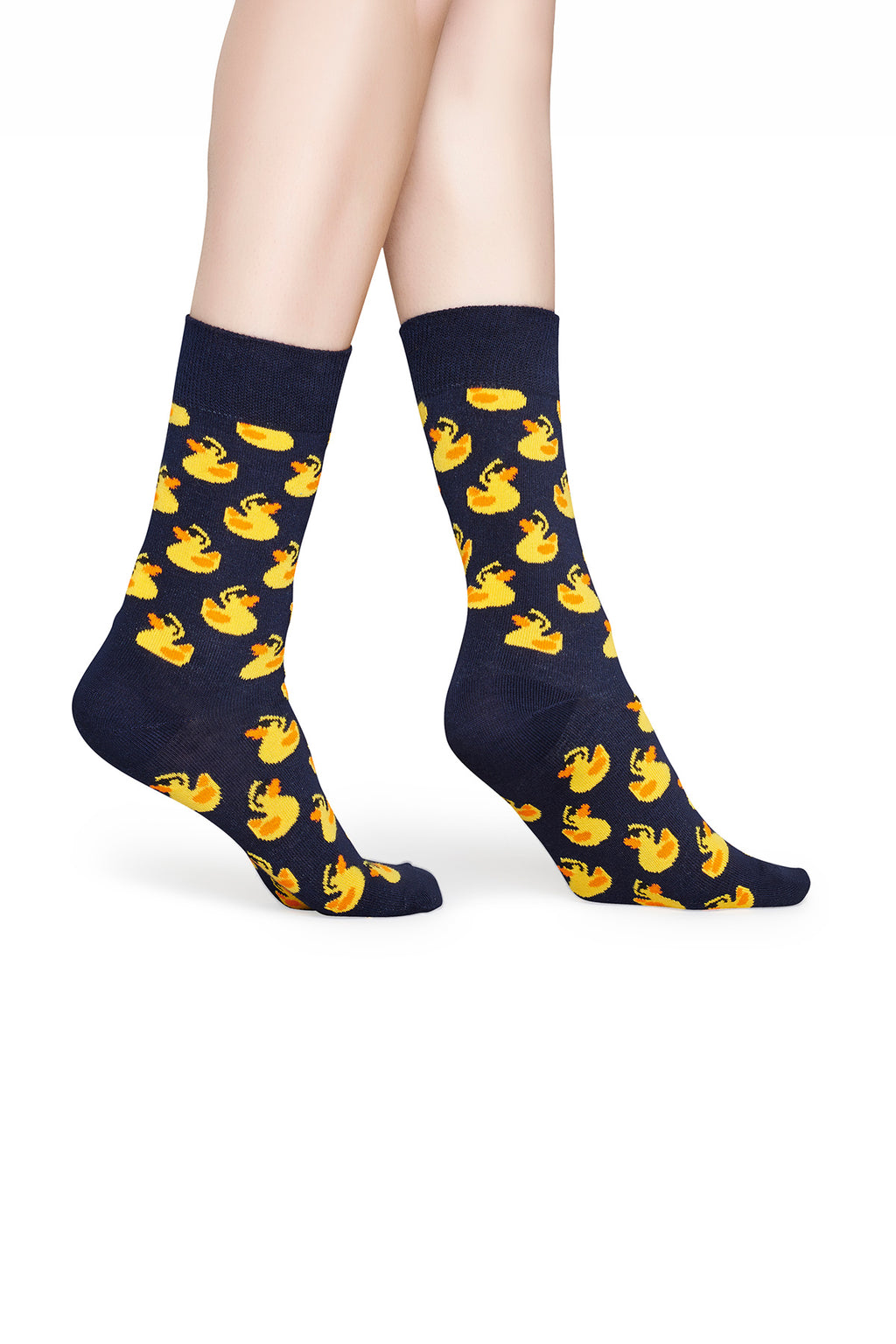 Happy Socks Erkek Lacivert Ördek Desenli Pamuklu Çorap