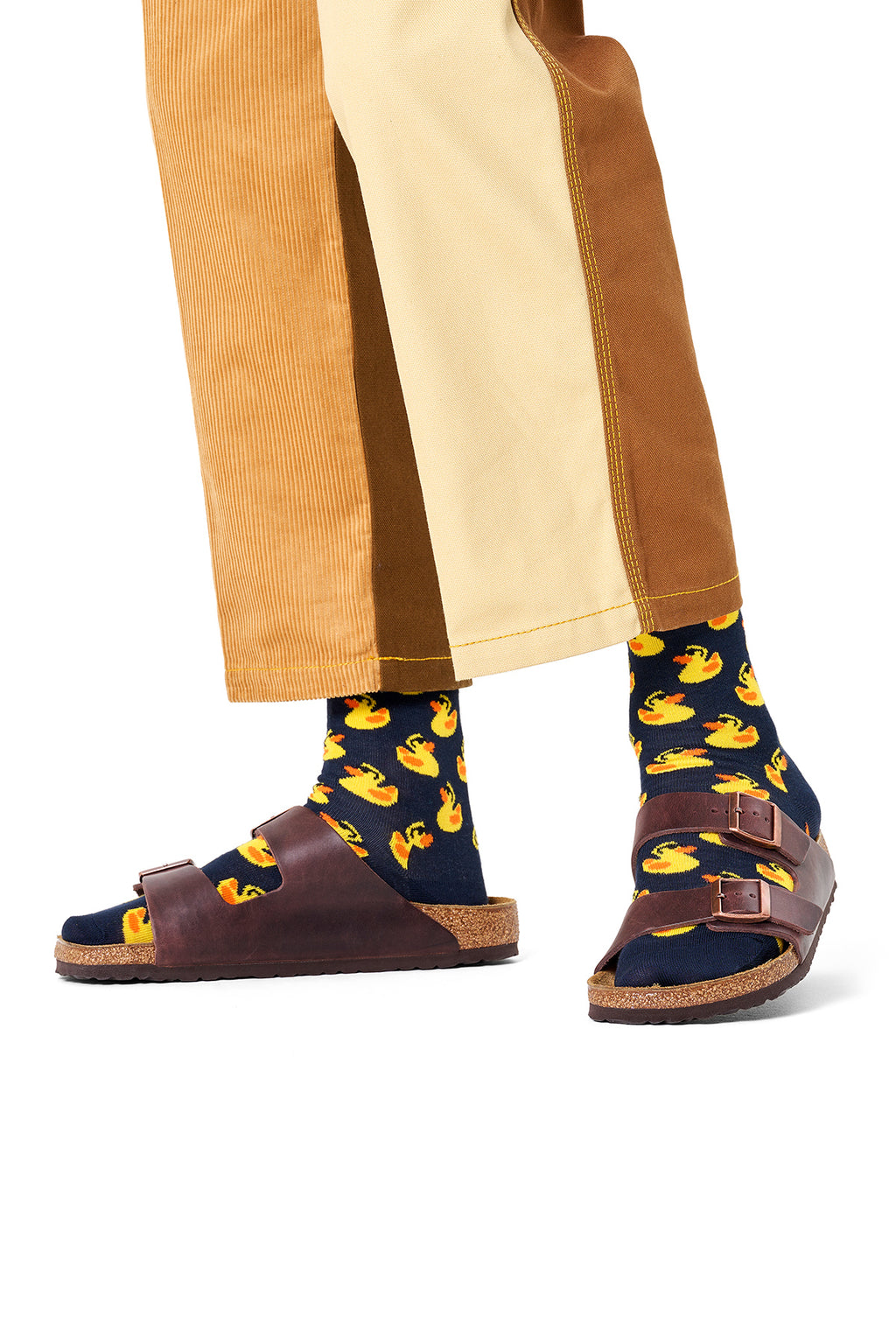 Happy Socks Erkek Lacivert Ördek Desenli Pamuklu Çorap