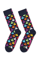 Happy Socks Kadın Lacivert Desenli Pamuklu Çorap | Derimod
