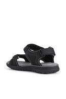 Geox Men's Black U Spherica Ec5 Flat Sandals | Derimod