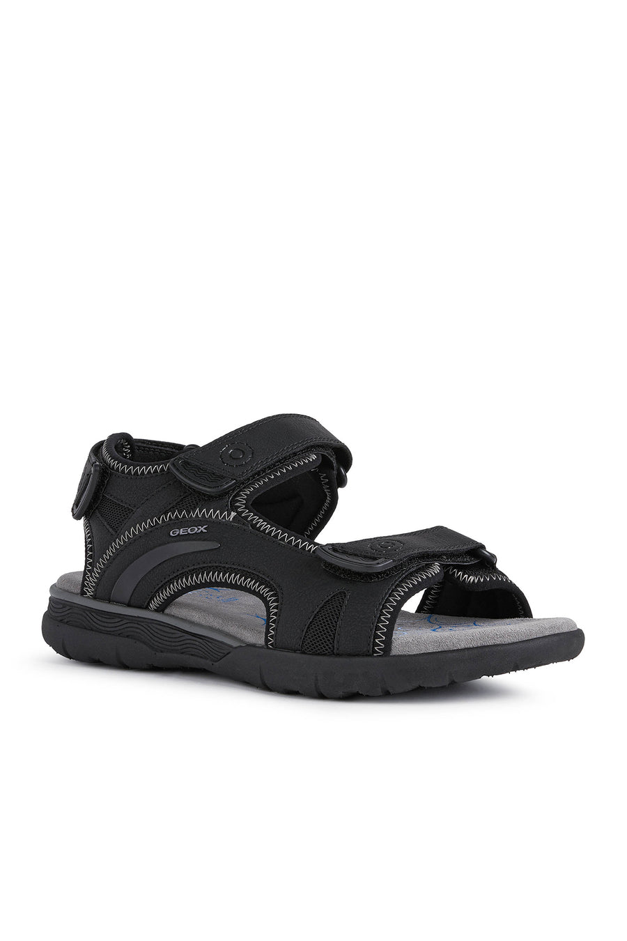 Geox Men's Black U Spherica Ec5 Flat Sandals