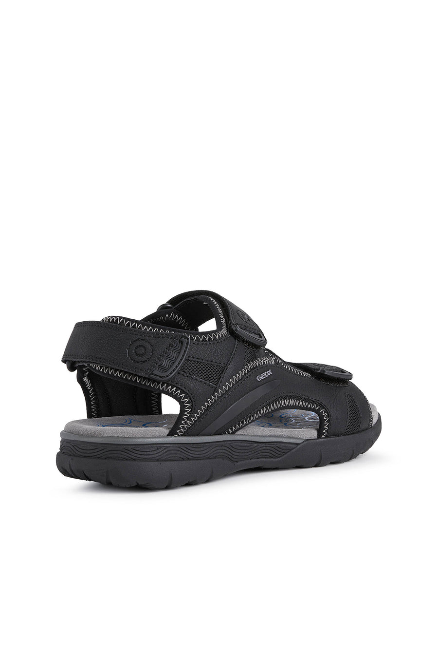 Geox Men's Black U Spherica Ec5 Flat Sandals