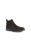 Geox Men's Brown Claudio Nubuck Leather Chelsea Boots | Derimod