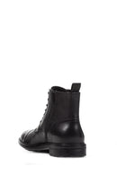 Geox Men's Black Walk Pleasure Leather Zippered Classic Boots | Derimod