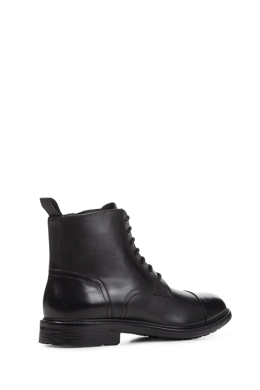 Geox Men's Black Walk Pleasure Leather Zippered Classic Boots