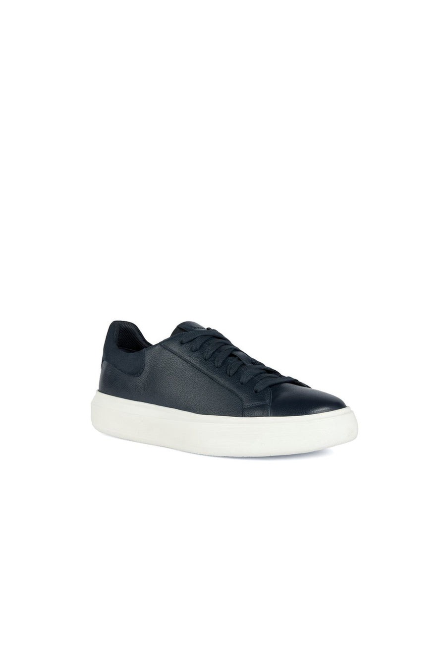 Geox Erkek Lacivert Deiven Bağcıklı Deri Casual Sneaker