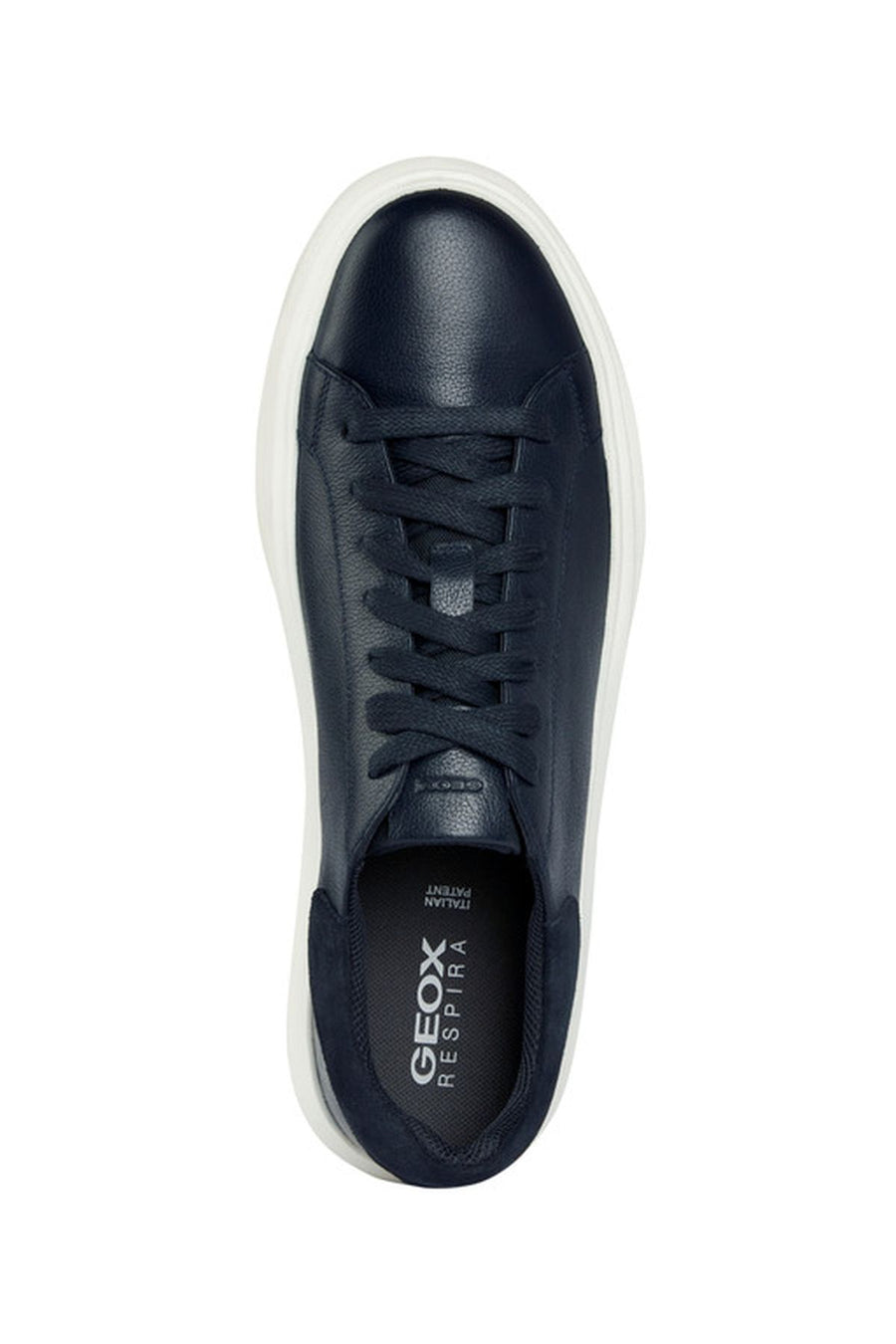 Geox Erkek Lacivert Deiven Bağcıklı Deri Casual Sneaker