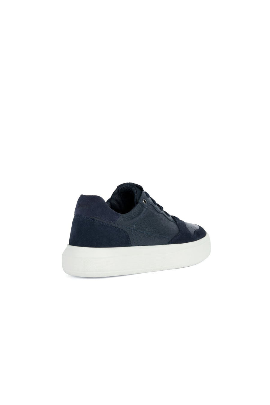 Geox Men's Navy Blue Deiven Lace-Up Leather Casual Sneaker