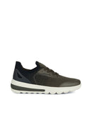 Geox Men's Green Spherica Laced Thick Soled Leather Sneaker | Derimod