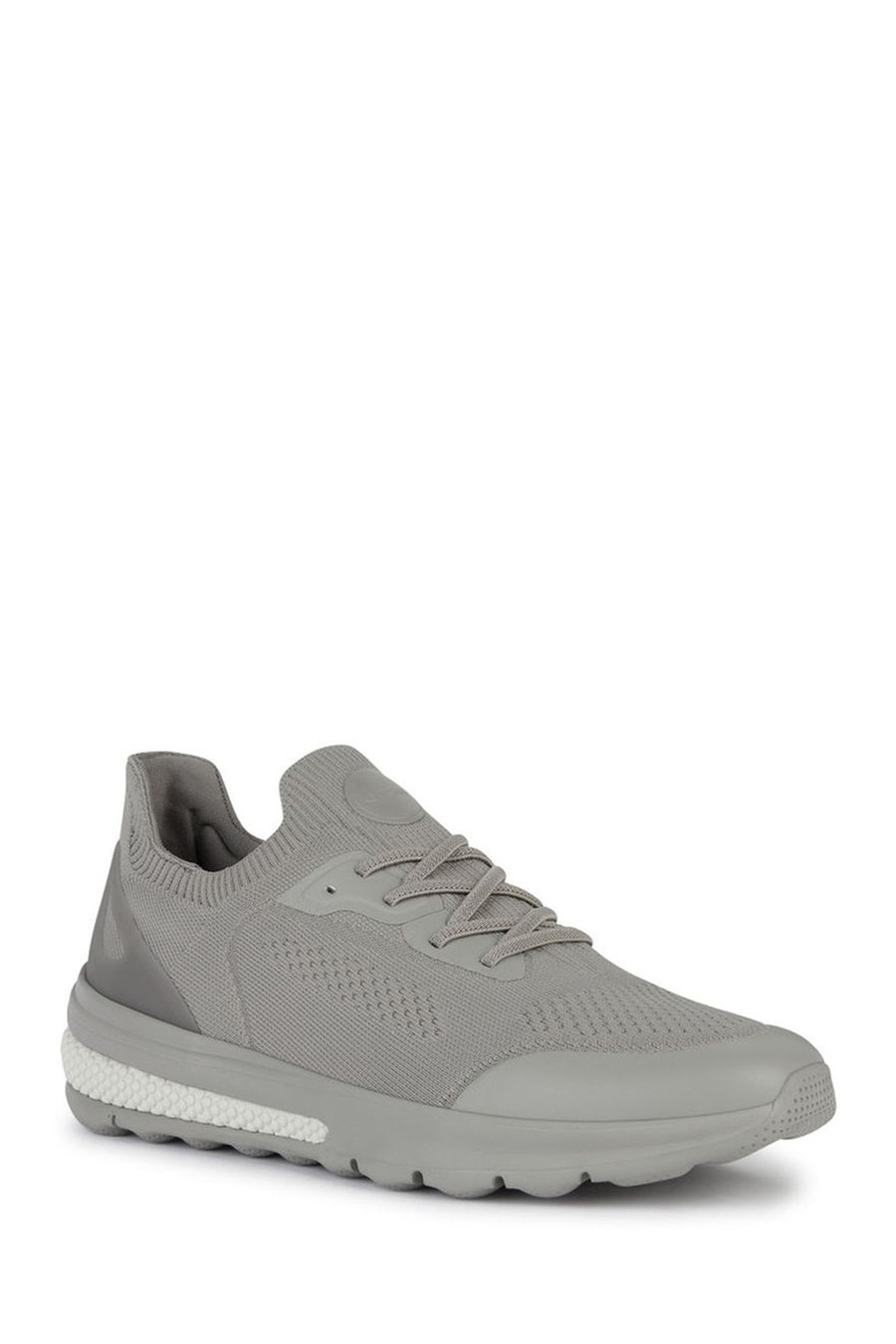 Geox Men's Gray Spherica Active Lace Up Fabric Sneaker