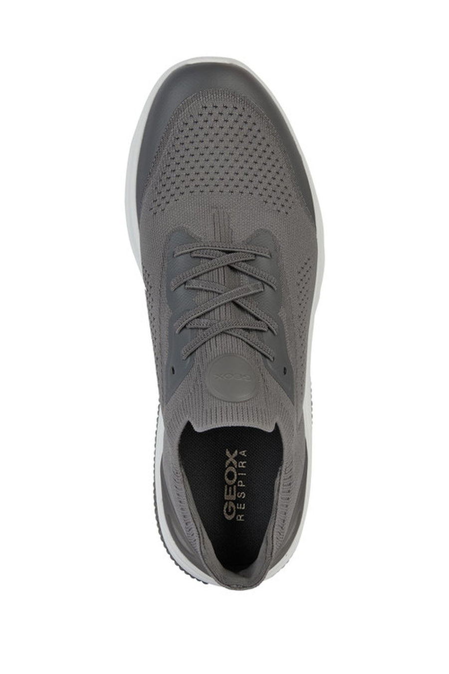 Geox Men's Gray Spherica Active Lace Up Fabric Sneaker
