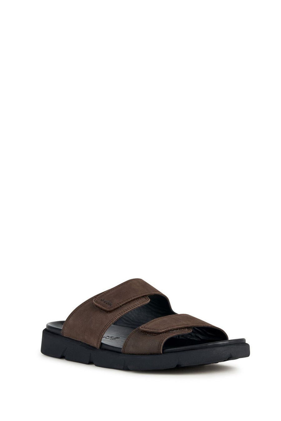 Geox Men's Brown Xand Nubuck Leather Slippers