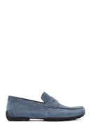 Geox Erkek Mavi Kosmopolis + Grip Süet Deri Loafer | Derimod