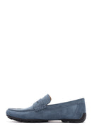 Geox Erkek Mavi Kosmopolis + Grip Süet Deri Loafer | Derimod