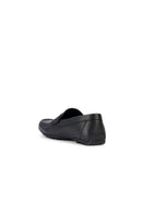 Geox Men's Black Kosmopolis + Grip Leather Masculine Loafer | Derimod