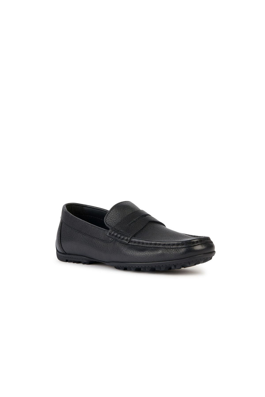 Geox Men's Black Kosmopolis + Grip Leather Masculine Loafer