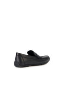 Geox Men's Black Kosmopolis + Grip Leather Masculine Loafer | Derimod