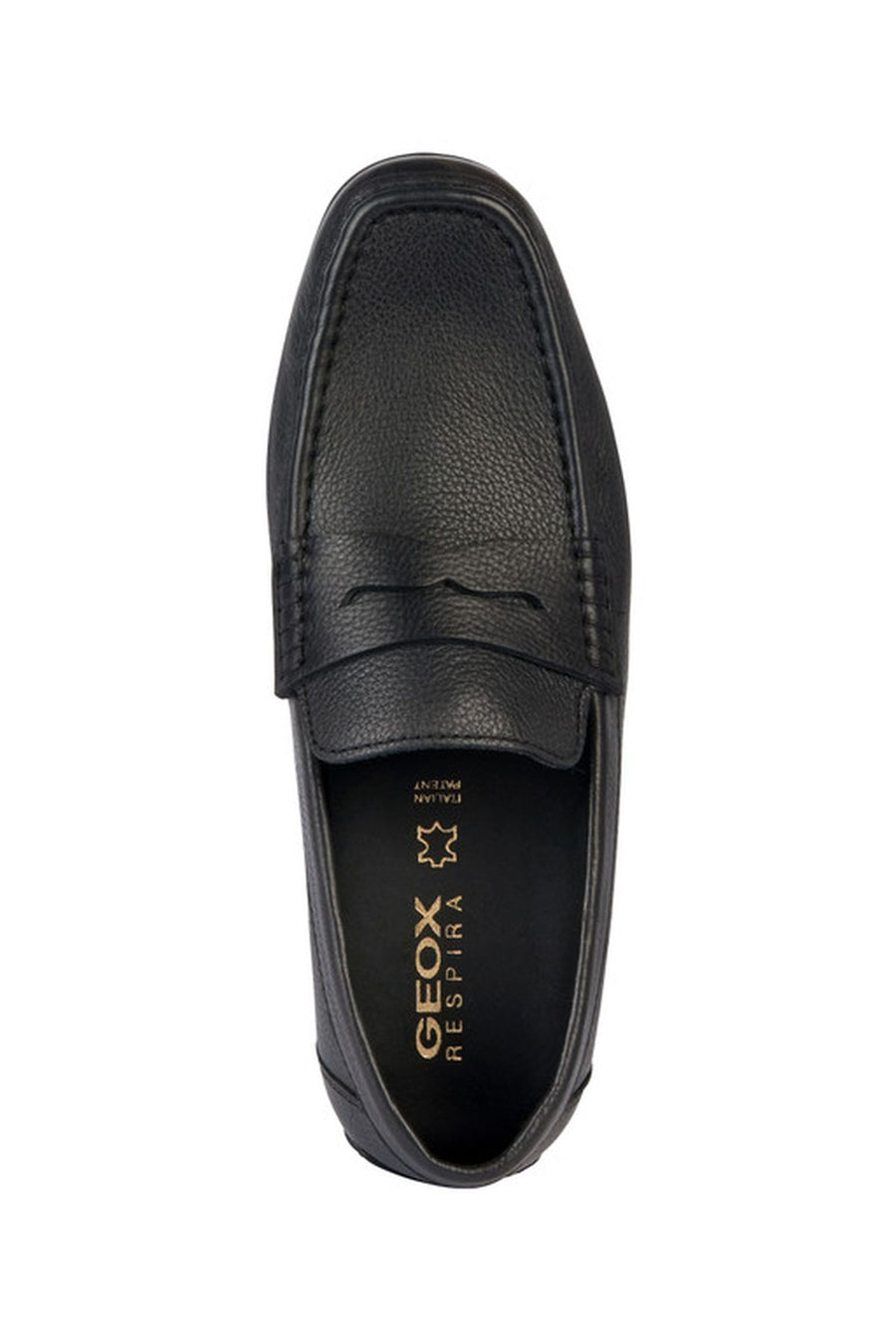 Geox Men's Black Kosmopolis + Grip Leather Masculine Loafer