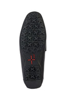 Geox Men's Black Kosmopolis + Grip Leather Masculine Loafer | Derimod