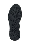 Geox Men's Black Radente B Lace-Up Thick Soled Leather Sneaker | Derimod