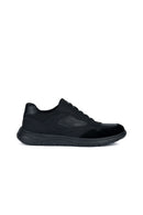 Geox Erkek Siyah Portello Bağcıklı Deri Sneaker | Derimod