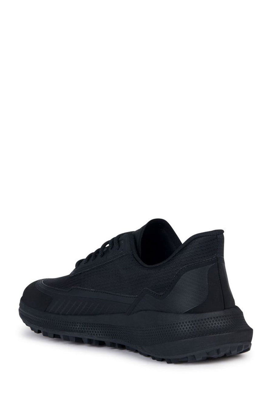 Geox Men's Black Pg1x Abx Lace-Up Leather Sneaker