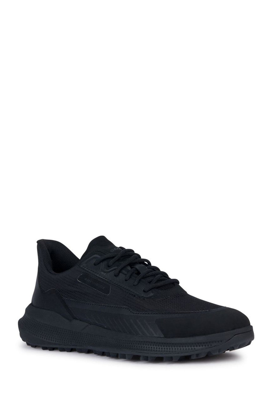 Geox Men's Black Pg1x Abx Lace-Up Leather Sneaker