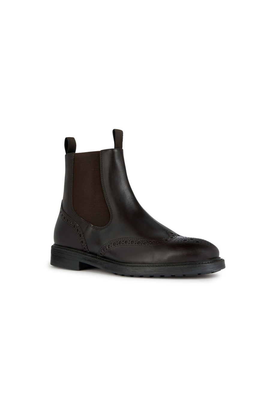 Geox Men's Brown Tiberio Leather Chelsea Boots