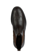 Geox Men's Brown Tiberio Leather Chelsea Boots | Derimod