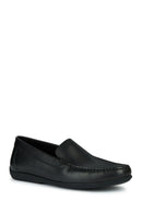 Geox Men's Black Ascanio Leather Casual Loafer | Derimod